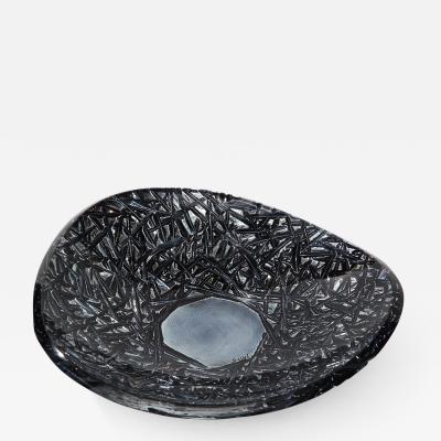 Ghir Studio Studio Made Carved Glass Dish by Ghir Studio Large