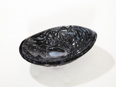 Ghir Studio Studio Made Carved Glass Dish by Ghir Studio Small