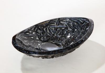 Ghir Studio Studio Made Carved Glass Dish by Ghir Studio Small