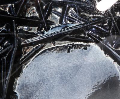 Ghir Studio Studio Made Carved Glass Dish by Ghir Studio Small