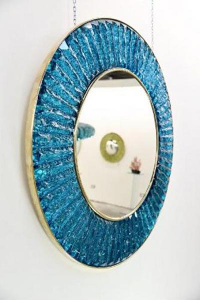 Ghir Studio The Studio Mirror in Blue by Ghiro