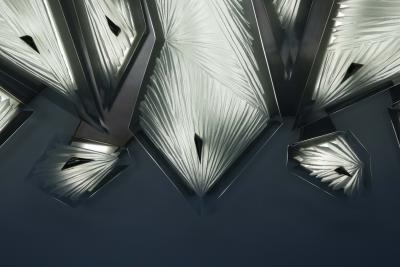 Ghir Studio Tortuga Hand carved Crystal Wall Light Sculpture by Ghir Studio