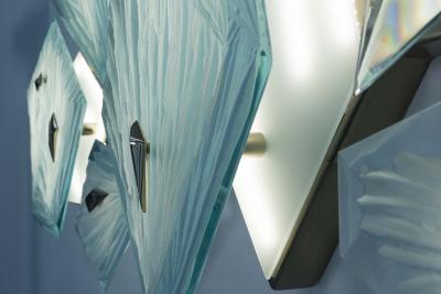 Ghir Studio Tortuga Hand carved Crystal Wall Light Sculpture by Ghir Studio