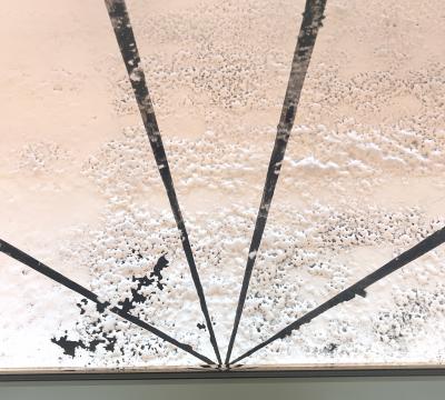 Ghir Studio Zig Zag Console Table in hand crafted Iridescent Pink Glass by Ghir Studio