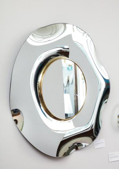 Ghiro Studio Undulate Studio Built Wall Mirror by Ghir Studio