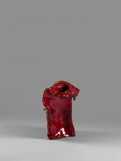 Giacinto Cerone Giacinto Cerone 1957 2004 abstract sculpture red glazed ceramic after 1993