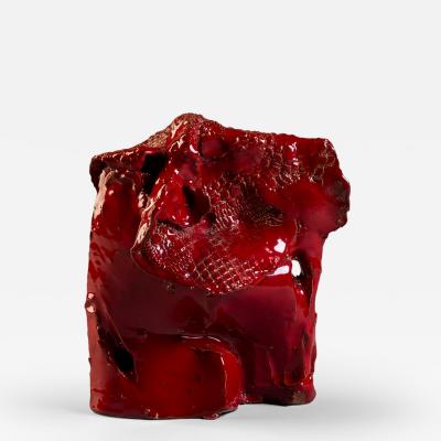 Giacinto Cerone Giacinto Cerone 1957 2004 abstract sculpture red glazed ceramic after 1993