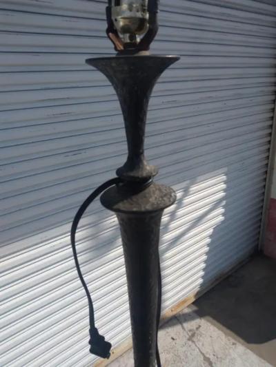 Giacommetti Style Brutalist Bronze Floor Lamp