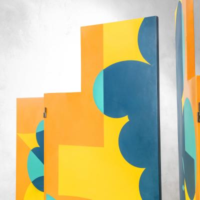Giacomo Balla Giacomo Balla Decorative Wooden Screen for Gavina hand decorated 70s