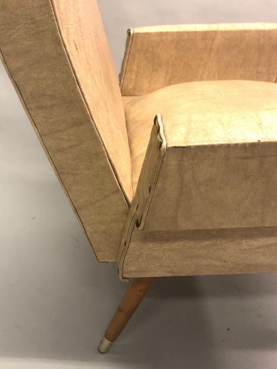 Giacomo Balla Pair of Italian Futurist Mid Century Modern Lounge Chairs Giacomo Balla