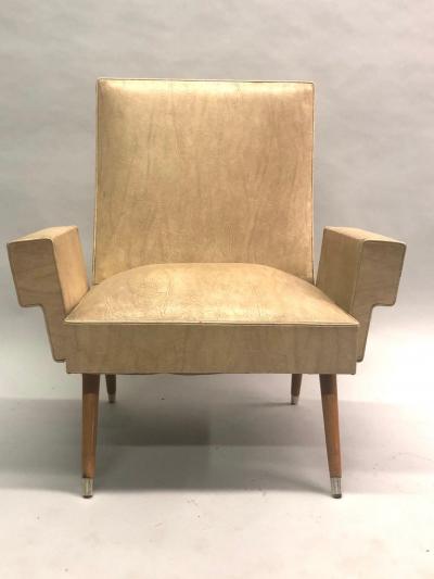 Giacomo Balla Pair of Italian Futurist Mid Century Modern Lounge Chairs Giacomo Balla