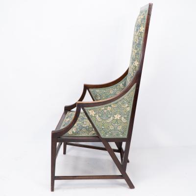 Giacomo Cometti Giacomo Cometti a Sophisticated Anglo Japanese Style Armchair of Angular Design