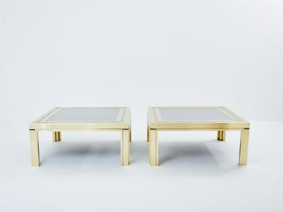 Giacomo Sinopoli Giacomo Sinopoli brushed brass stainless steel coffee tables 1970s