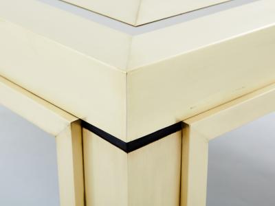 Giacomo Sinopoli Giacomo Sinopoli brushed brass stainless steel coffee tables 1970s