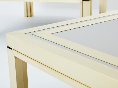 Giacomo Sinopoli Giacomo Sinopoli brushed brass stainless steel coffee tables 1970s