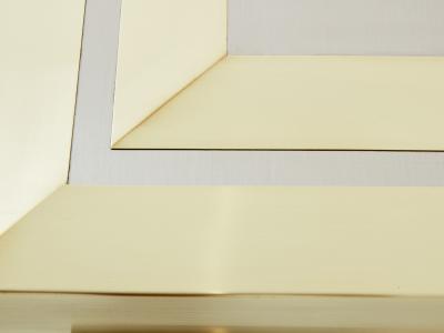 Giacomo Sinopoli Giacomo Sinopoli brushed brass stainless steel coffee tables 1970s