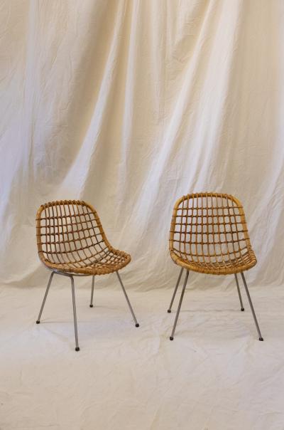 Gian Franco Legler Set of Six Iron and Bamboo Chairs Gian Franco Legler 1960s