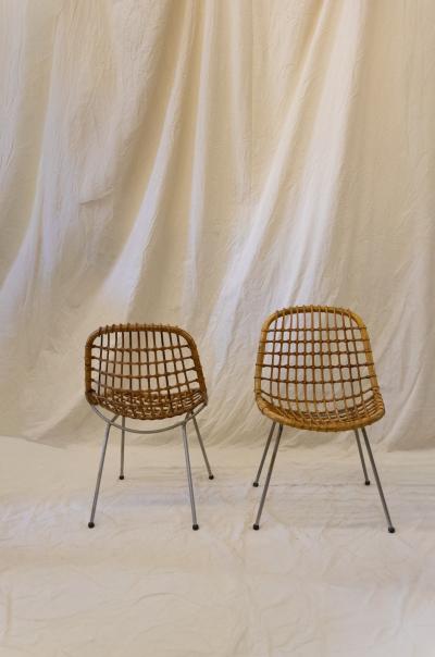 Gian Franco Legler Set of Six Iron and Bamboo Chairs Gian Franco Legler 1960s