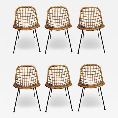 Gian Franco Legler Set of six chairs attributed to G Franco Legler Ed Bonacina Italy circa 1960