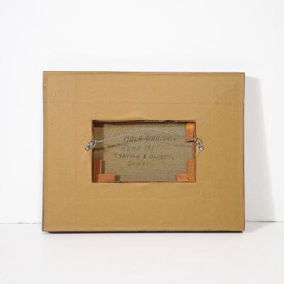 Giancarlo Isola Oil on Canvas Abstract Still Life Entitled Tavolo E Oggetti by Giancarlo Isola