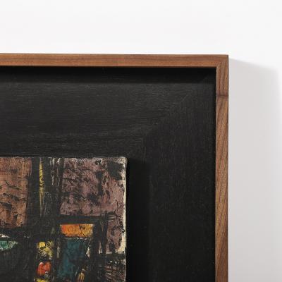 Giancarlo Isola Oil on Canvas Abstract Still Life Entitled Tavolo E Oggetti by Giancarlo Isola