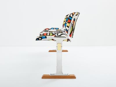 Giancarlo Piretti Giancarlo Piretti for Castelli bench Pierre Frey fabric 1970