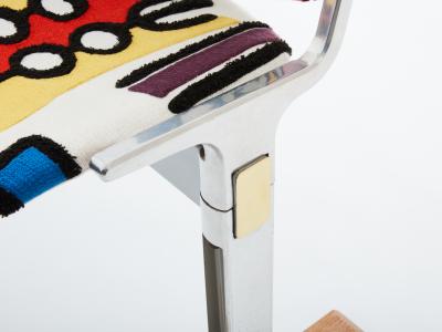 Giancarlo Piretti Giancarlo Piretti for Castelli bench Pierre Frey fabric 1970