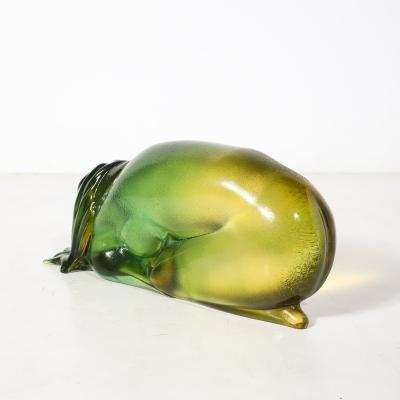 Giancarlo Signoretto Mid Century Hand Blown Murano Glass Nude Sculpture signed Giancarlo Signoretto