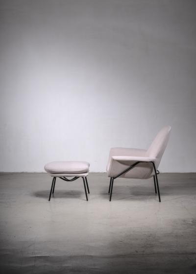 Giancarlo de Carlo Lucania Armchair with Ottoman by Giancarlo De Carlo for Arflex