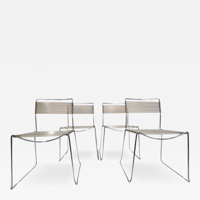 Giandomenico Belotti Set of Four Spaghetti Chairs by Giandomenico Belotti for Alias 1980s