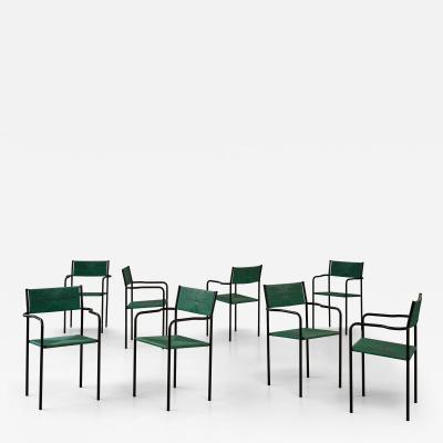 Giandomenico Belotti set of eight Paludis armchairs 1980s