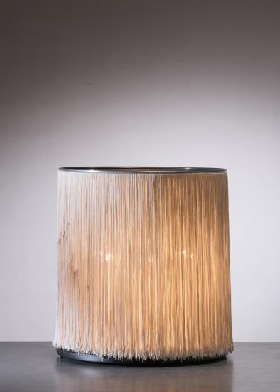 Gianfranco Frattini Frattini 597 table lamp with silk fringe by Arteluce