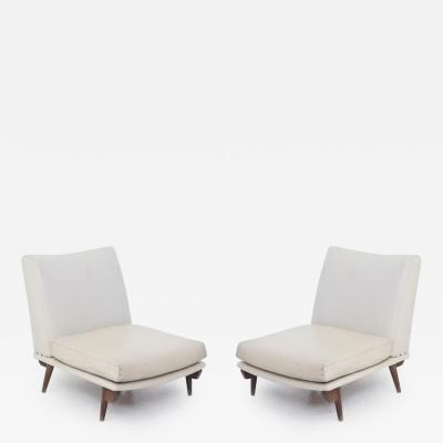 Gianfranco Frattini Gianfranco Frattini Mid Century Armchairs in Light Leather Attr 