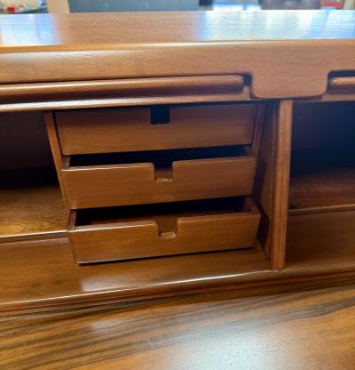 Gianfranco Frattini Gianfranco Frattini Writing Desk in Walnut Italy 1960s