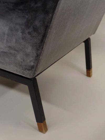 Gianfranco Frattini Italian Cantilevered Mid Century Modern Lounge Chairs Gianfranco Frattini Pair