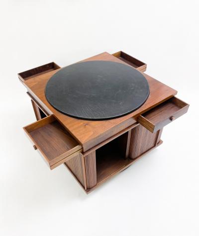 Gianfranco Frattini Italian Mid Century Rotating Coffee Table by Gianfranco Frattini