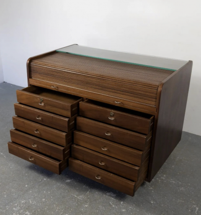Gianfranco Frattini Mid Century Modern Chest Desk by Gianfranco Frattini for Bernini