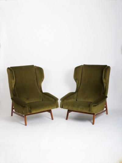 Gianfranco Frattini Original Gianfranco Frattini for Cassina armchairs Model 877 Italy c1959