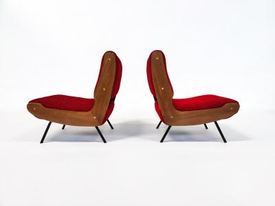 Gianfranco Frattini Pair of Mid Century Modern 836 Chairs by Gianfranco Frattini for Cassina
