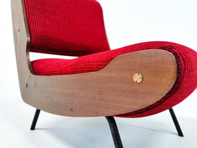 Gianfranco Frattini Pair of Mid Century Modern 836 Chairs by Gianfranco Frattini for Cassina