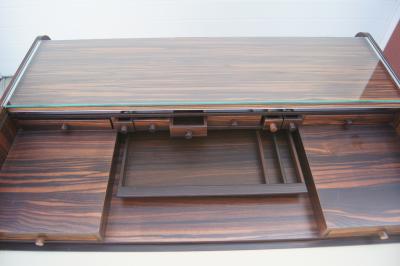 Gianfranco Frattini Rosewood Rolltop Desk Cabinet Model 804 by Gianfranco Frattini for Bernini