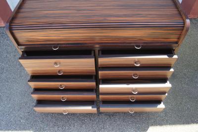 Gianfranco Frattini Rosewood Rolltop Desk Cabinet Model 804 by Gianfranco Frattini for Bernini