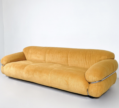 Gianfranco Frattini Three Seater Sesann Sofa by Gianfranco Frattini for Cassina Italy 1970s