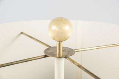 Gianluca Fontana Rare lamp in lacquered metal and Murano glass