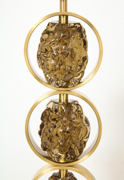 Gianluca Fontana amazing pair of rings lamps by Giuanluca Fontana
