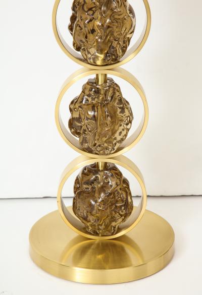 Gianluca Fontana amazing pair of rings lamps by Giuanluca Fontana