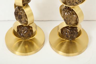 Gianluca Fontana amazing pair of rings lamps by Giuanluca Fontana
