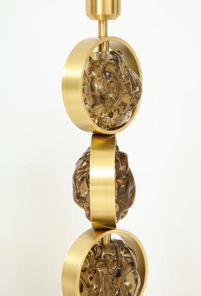 Gianluca Fontana amazing pair of rings lamps by Giuanluca Fontana
