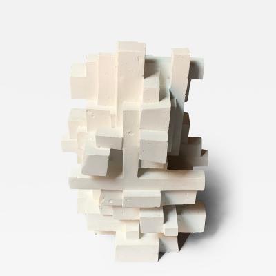 Gianluca Vignobles Gianluca Vignobles Geometric Abstract Sculpture in White Plaster Italy 2020