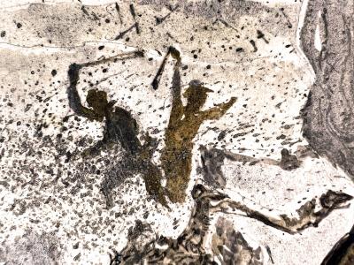 Gianni Benvenuti Don Quixote Nobleman on Horse with Sheep Action Painting 1961